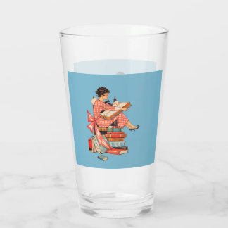Copo De Pint Vintage Book Lover Reading Illustration