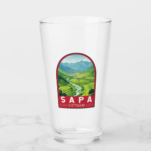 Copo De Pint Vintage da Viagem de Arte do Vietnã Sapa