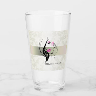 Copo De Pint Vintage Elegante,Chic,Lace,Girl Silhout