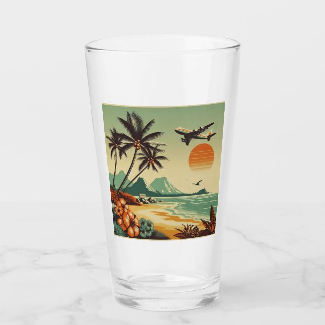 Copo De Pint Vintage Hawaii/Tropical (Frente)