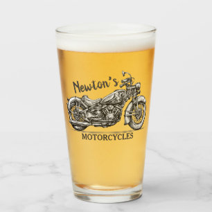 Copo De Pint Vintage Motocicleta Personalizado NAME Garage