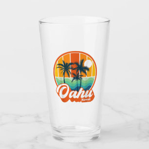Copo De Pint Vintage Oahu Hawaii Ilha Havaii Viagem de Verão