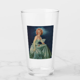 Copo De Pint Vintage Pin Up Girl Pint Bebendo Glass