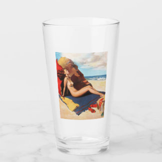 Copo De Pint Vintage Pin Up Girl Pint Bebendo Glass