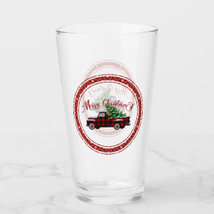 Copo De Pint Vintage Red Truck Feliz Natal!