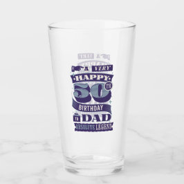 Copo De Pint Vintage Retro Style Typografia 50th Birthday Pai