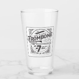 Copo De Pint Vintage Trombone Pint Glass - Novo!