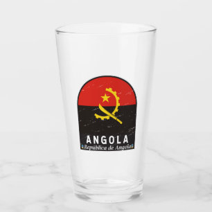 Copo De Pint Vintagem com desgaste do emblema de Angola