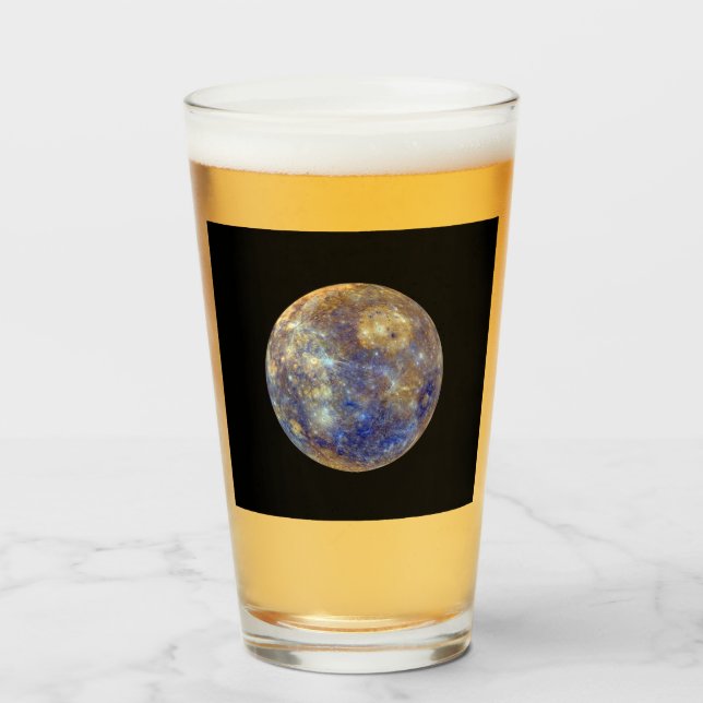 Copo De Pint Visão Colorida do Mercúrio (Frente (Preenchido))
