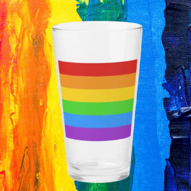 Copo De Pint Vivas Aplausos: Bandeira Arco-Íris (Criador carregado)