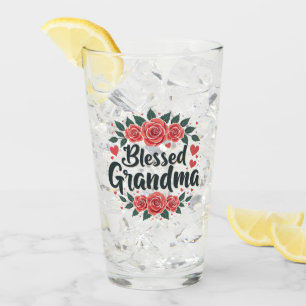 Copo De Pint Vovó Floral Vintage Rosa Tipografia