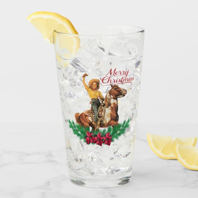 Copo De Pint Vovó No Feriado De Natal De Cavalo (Gelo frontal)