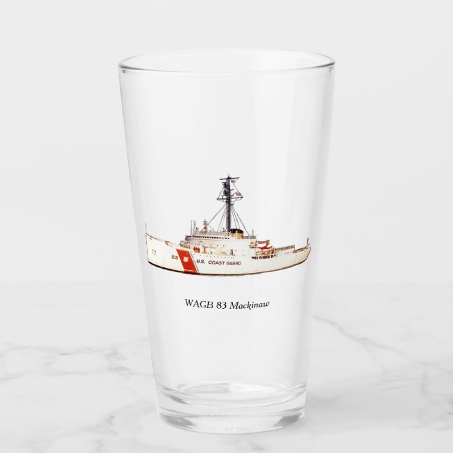 Copo De Pint WAGB 83 Vidro branco mackinaw (Frente)