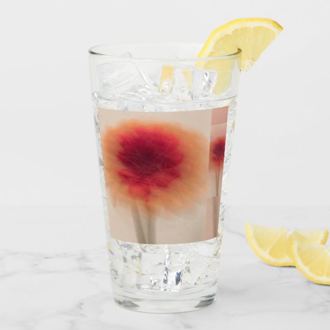 Copo De Pint Warm Neutral Abstract Glass Cup (Gelo traseiro)