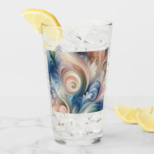 Copo De Pint Watercolor Fantasy Floral Pastel Blue & Cream