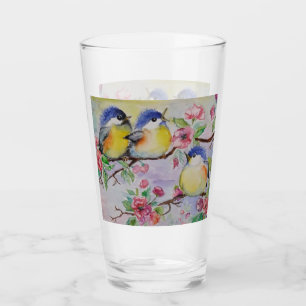 Copo De Pint Watercolor - Linhas Sparrows Cutes