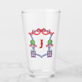 Copo De Pint Watercolor Patriotic American Flag Topiary Crest