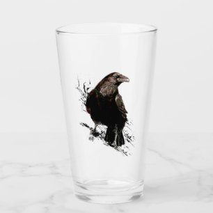 Copo De Pint Watercolor Raven Bird Art