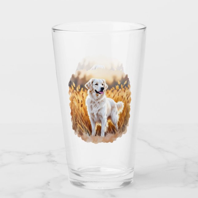 Copo De Pint White Golden Retriever Dog (Frente)