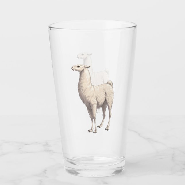 Copo De Pint White Llama (Frente)