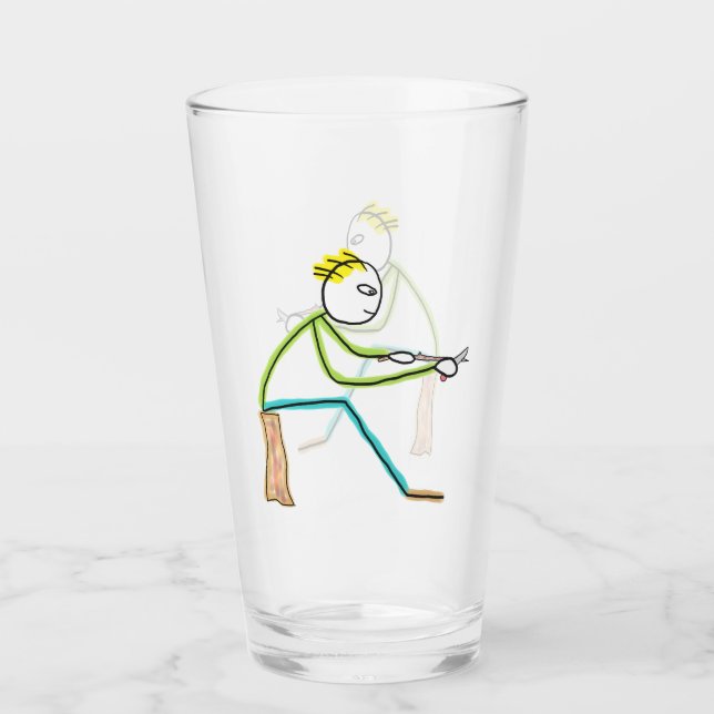 Copo De Pint Whittling Stickman (Frente)