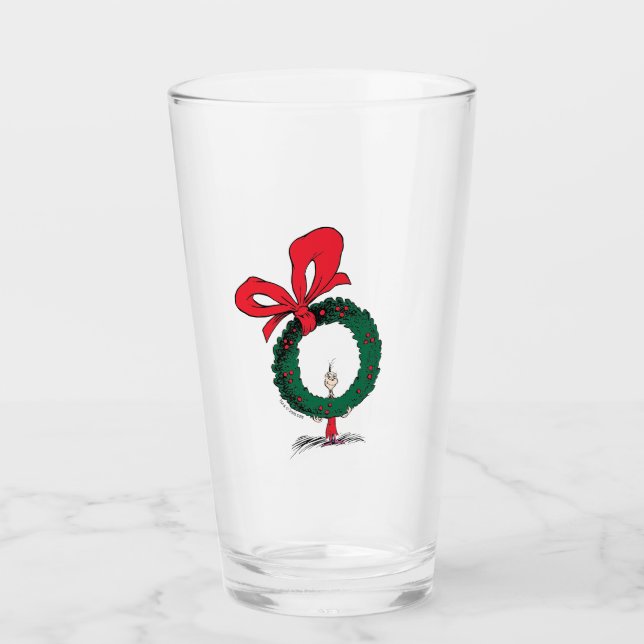 Copo De Pint Who Peeking Through Christmas Wreath (Frente)