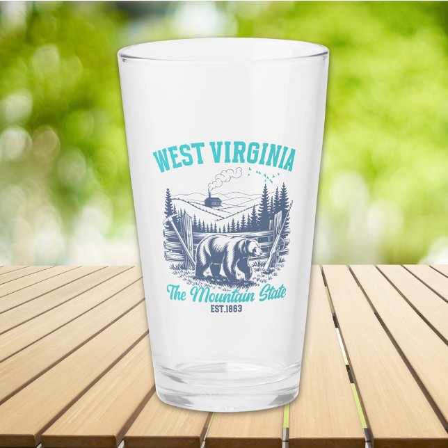 Copo De Pint Wild and Scenic West Virginia State Pride  (Criador carregado)