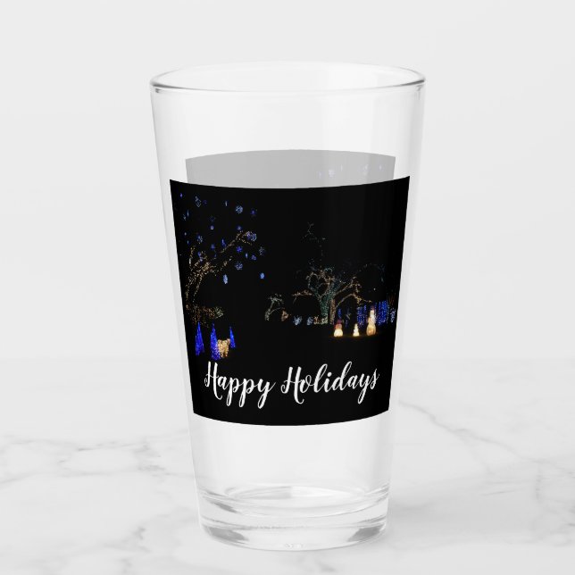 Copo De Pint Winter Wonderland Lights Blue and White Holiday (Frente)
