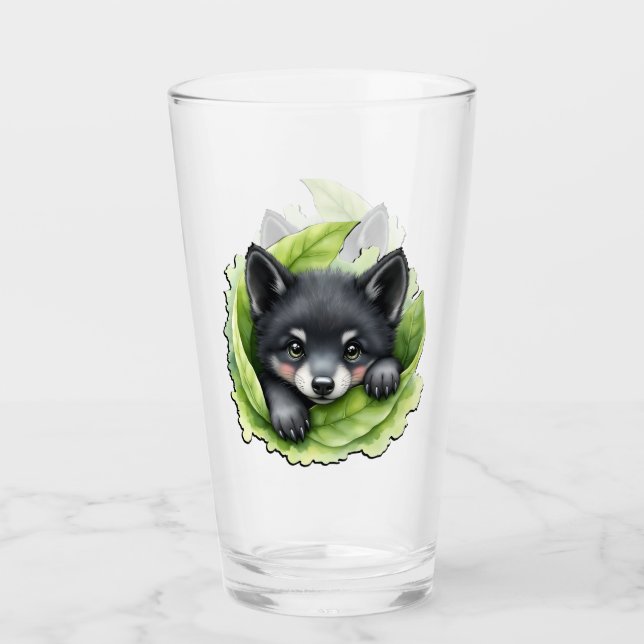 Copo De Pint Wolf cub in the green: (Frente)