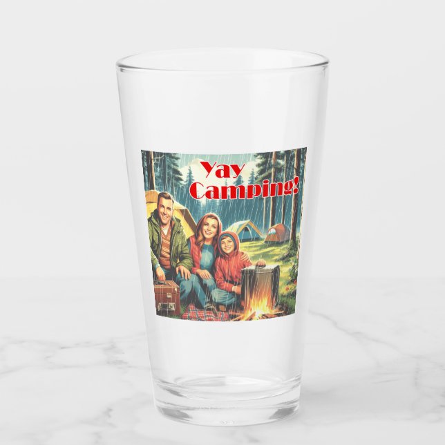 Copo De Pint Yay Acampando Na Chuva (Frente)