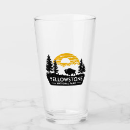 Copo De Pint Yellowstone National Park Bebendo Glass Tumbler