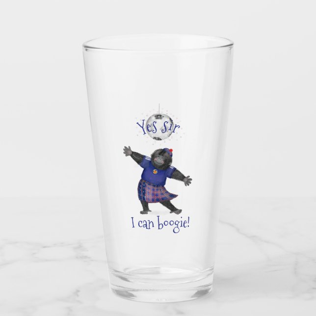 Copo De Pint Yes sir, I can boogie gorilla football pint glass (Frente)
