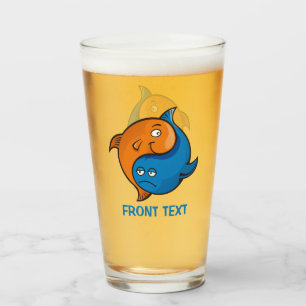 Copo De Pint Yin Yang Fish Cartoon