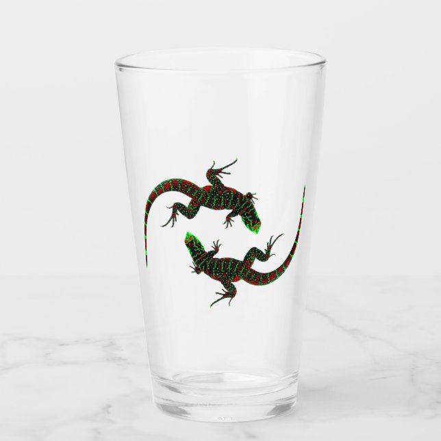 Copo De Pint Yin Yang Lizards (Frente)