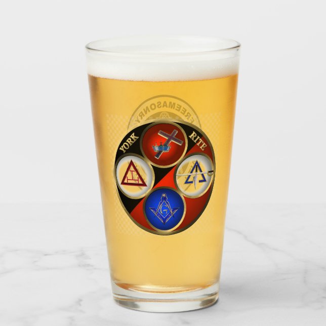 Copo De Pint York Rite Mason (Frente (Preenchido))