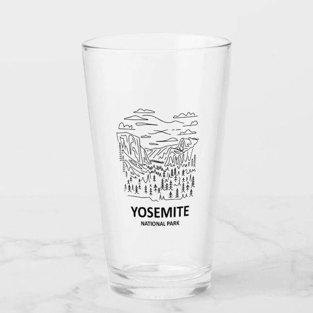 Copo De Pint Yosemite National Park Line Art (Frente)