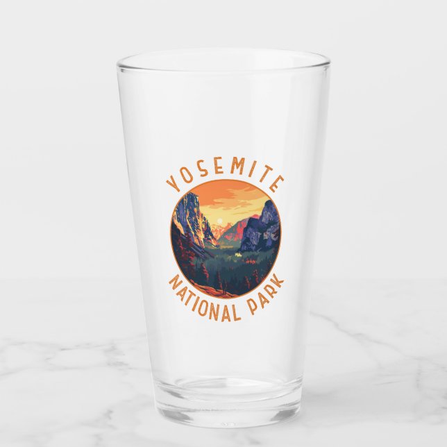 Copo De Pint Yosemite Sunset National Park Retroafogado (Frente)