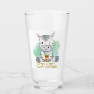 Copo De Pint zebra aspas bebendo bobba