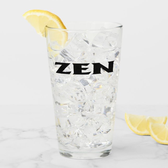 Copo De Pint Zen black glass tumbler (Gelo frontal)