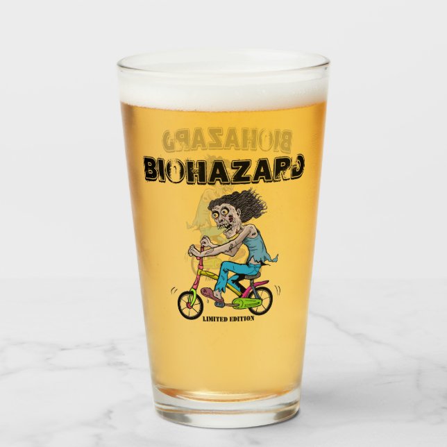 Copo De Pint Zombie Em Uma Bicicleta (Traseira (Preenchido))