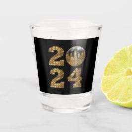 Copo De Shot 2024 Ano Novo - Festa-Bola-NYC Dourado-