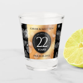 Copo De Shot 22º aniversário do Casamento de Cobre