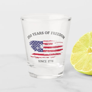 Copo De Shot 250 Anos de Bandeira Americana Distressed da Liber