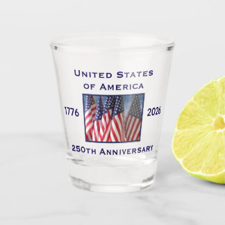 Copo De Shot 250th Anniversary USA Patriotic Keepsake 