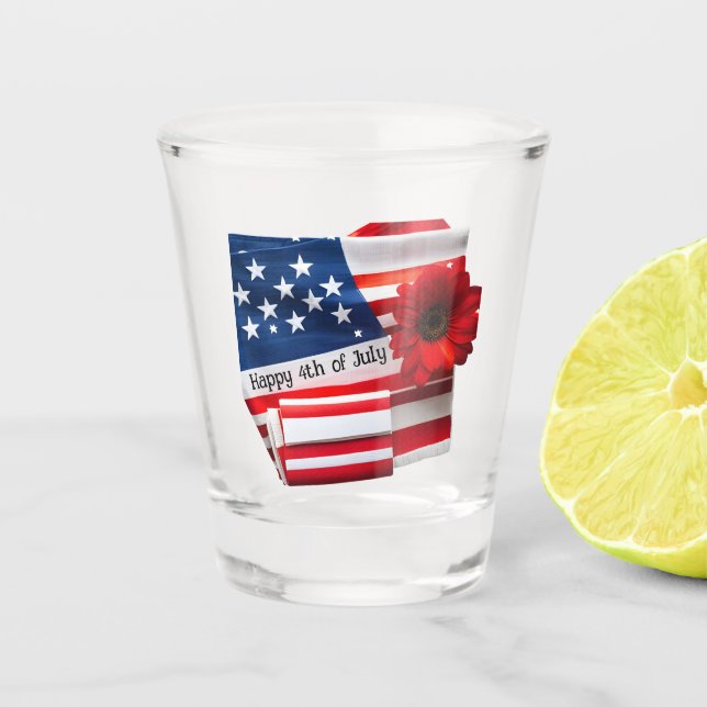 Copo De Shot 4 de julho (Frente)