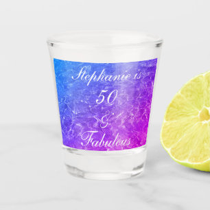 Copo De Shot 50 Fabuloso Aniversário, Pia-Rosa, Grelha de Água