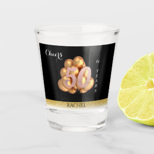 Copo De Shot 50.o Aniversário - Vidro Personalizado de Captura