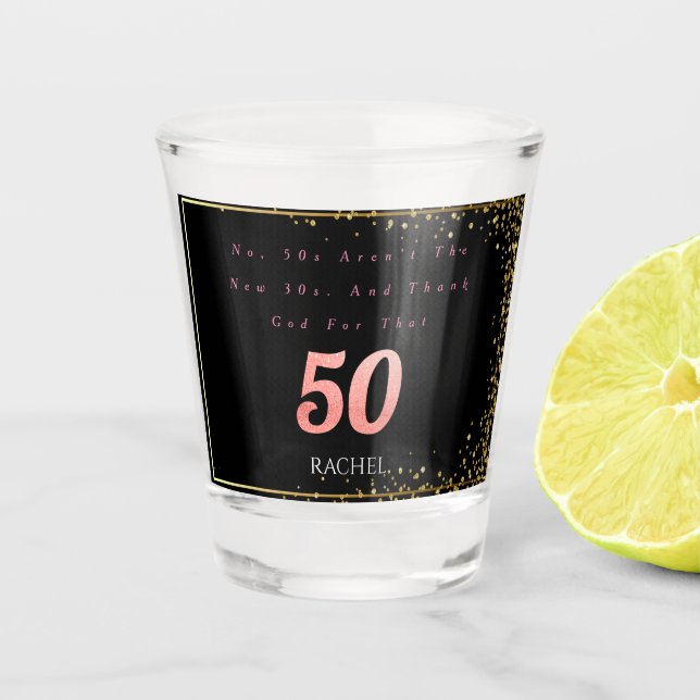Copo De Shot 50.o Aniversário - Vidro Personalizado de Captura (Frente)