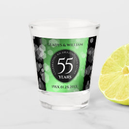 Copo De Shot 55.º aniversário do Casamento Emerald