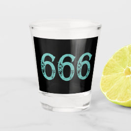 Copo De Shot 666 Vidro Com Atirador